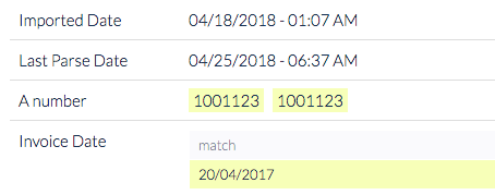 Example of Docparser output showing multiple table rows that could cause multiple Google Sheets entries