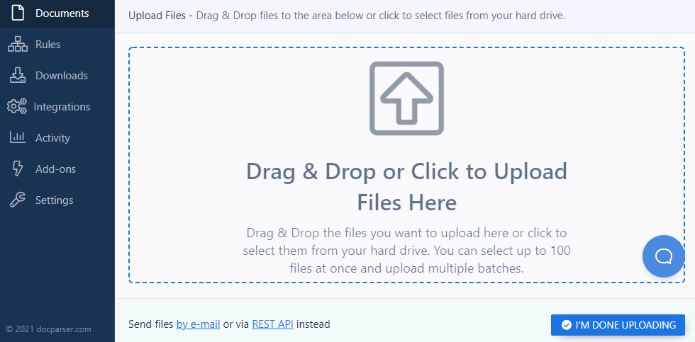 Drag & Drop or click to upload Files Here