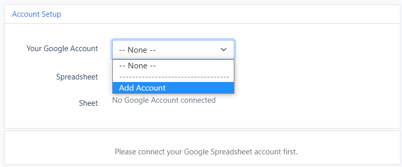 Authorization screen to connect Google account with Docparser